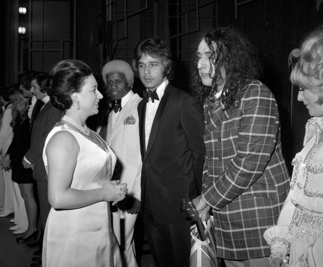 Lou Christie meeting Princess Margaret at the London Palladium, 1969
