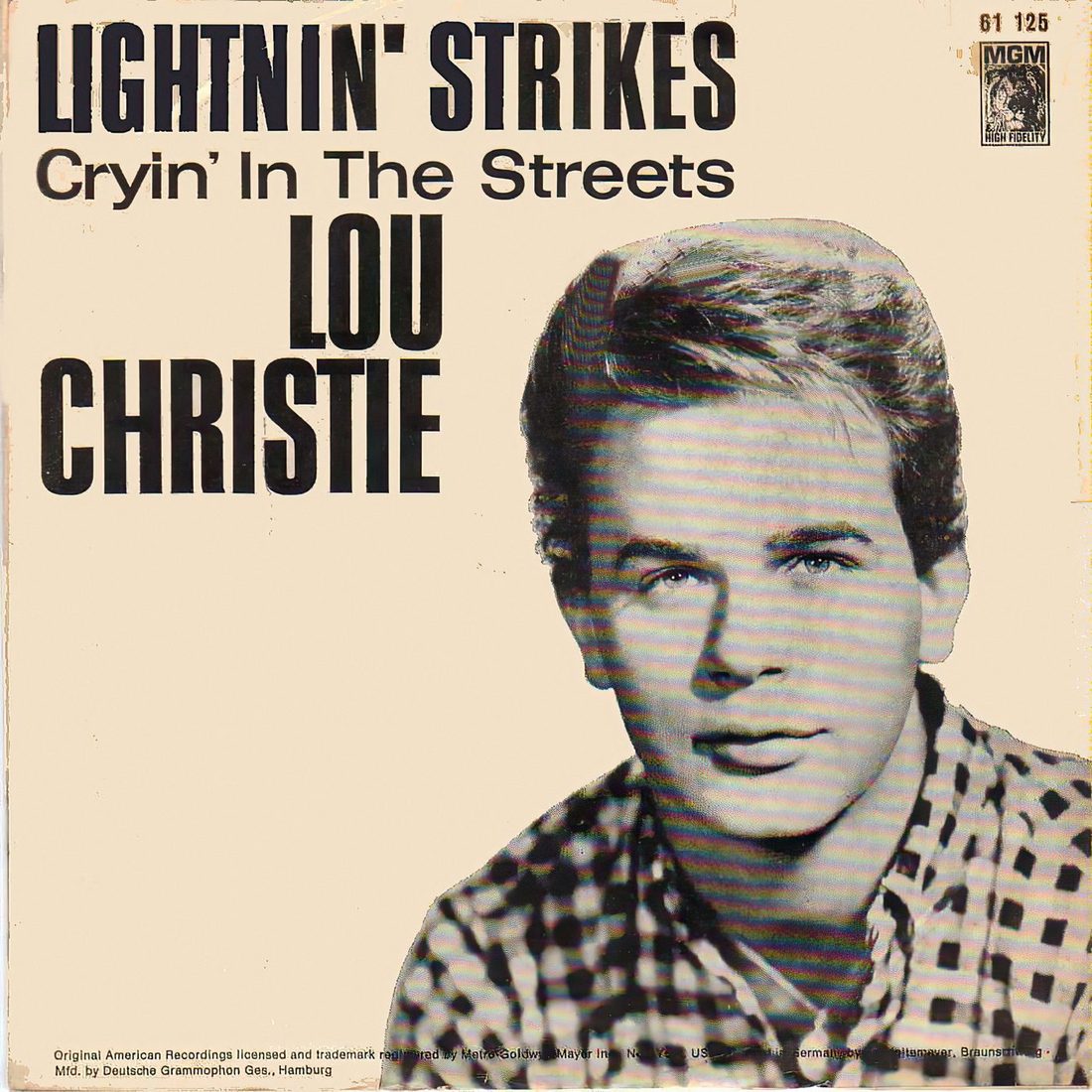 Lightnin' Strikes single sleeve, German pressing, 1966