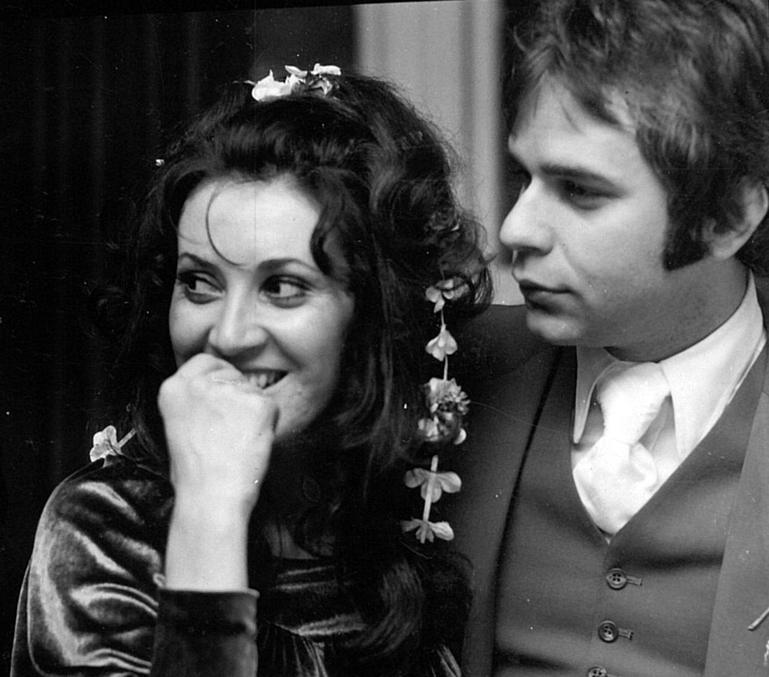 Lou Christie and his bride Frances Winfield on their wedding day, London, 1971